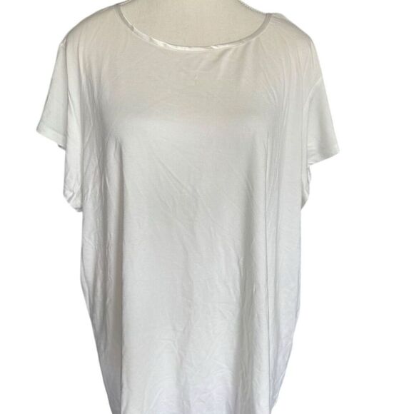 T Tahari Woman Plus 3X White Flutter Sleeve Blouse Casual Top Viscose Bl… - Picture 3 of 11
